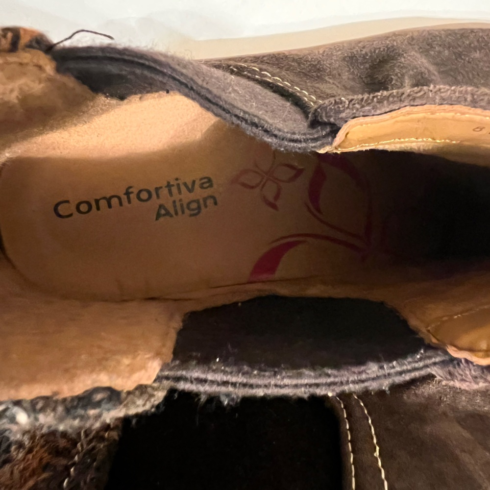 NWOB $139 Comfortiva Align Hollis Sneaker Bootie – Brown Plaid Suede - Picture 6 of 9
